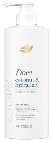 Dove Damage Therapy Hydration Hair Shampoo, Coconut (18 fl oz)