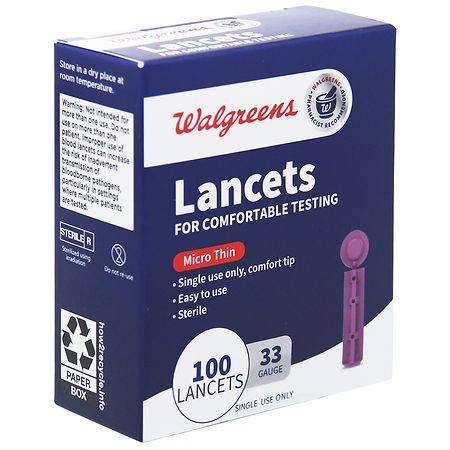 Walgreens Lancets - 33 G 100.0 ea