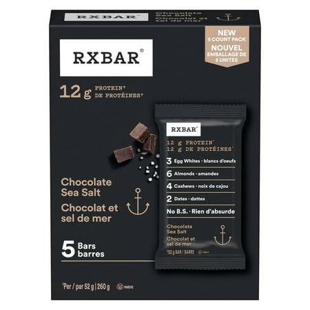 RXBAR Protein Bar, Chocolate Sea Salt (5 x 52 g)