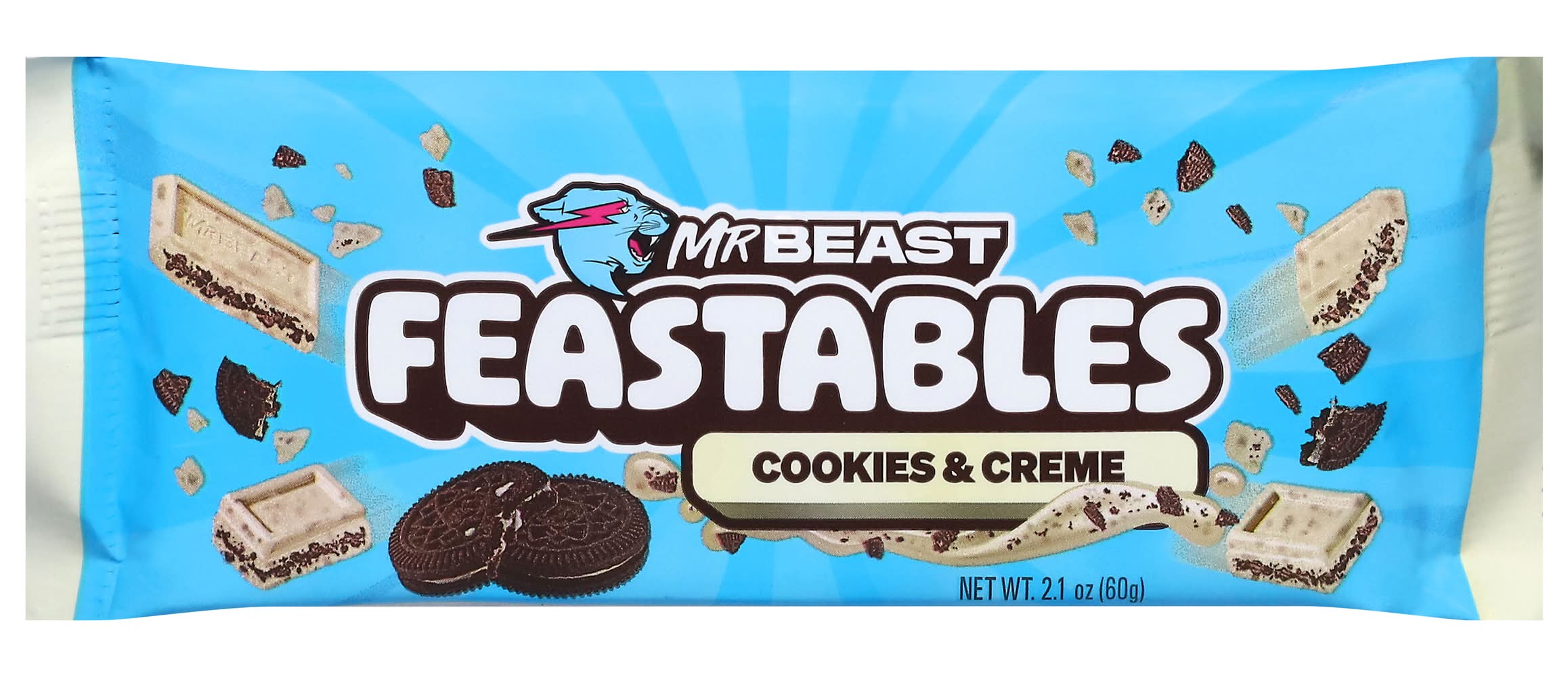Feastables Mrbeast Bars, Cookies-Creme (2.1 oz)