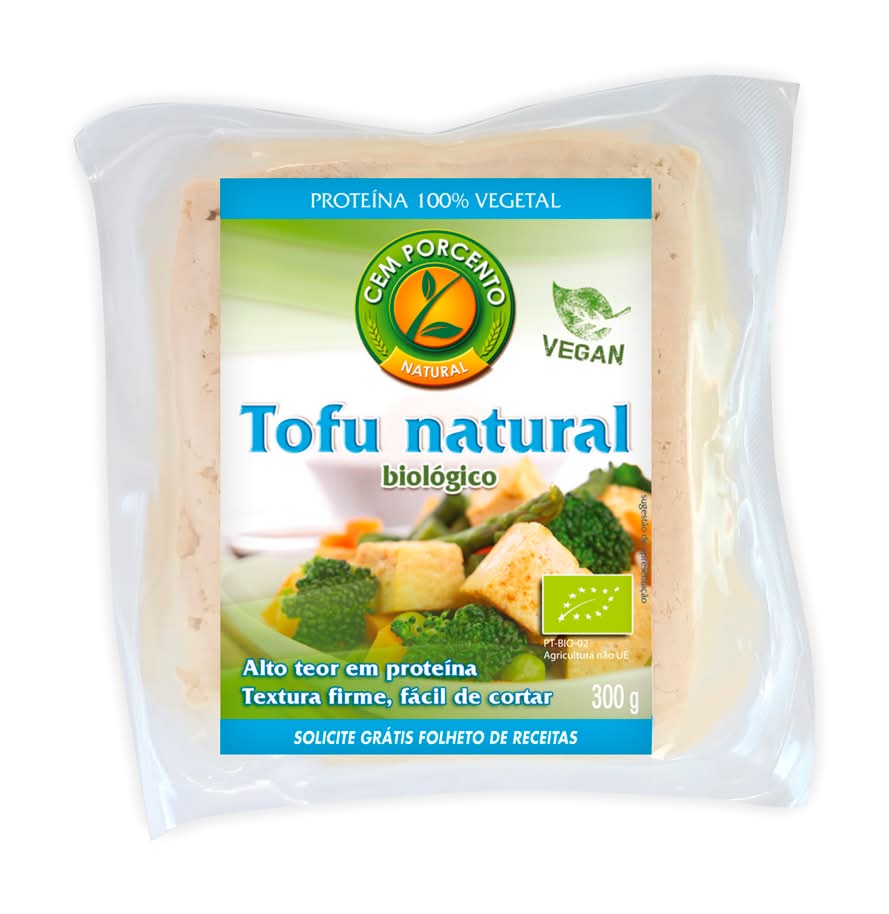 Cemporcento  - Tofu natural bio, embalagem de 300g