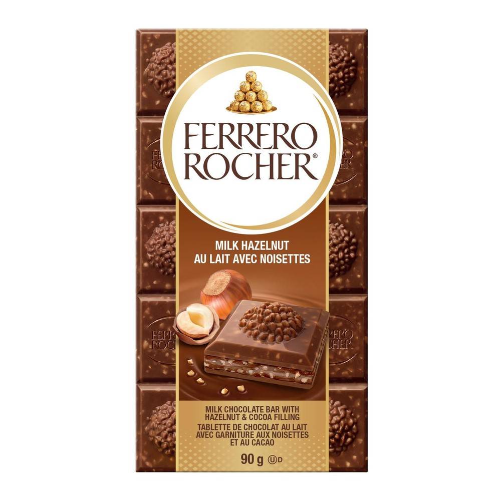 Ferrero Rocher Milk Hazelnut Chocolate Bar (90 g)