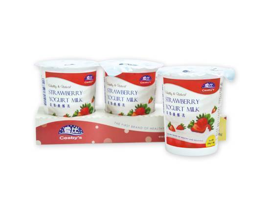雪比-草莓優酪乳(190g*3杯/條)