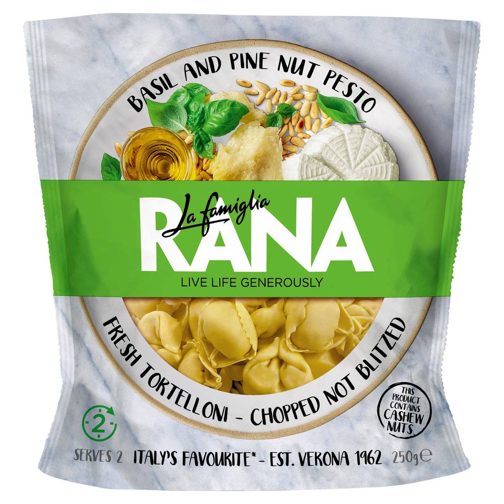 La Famiglia Rana Basil and Pine Nut Pesto Fresh Tortelloni (250g)