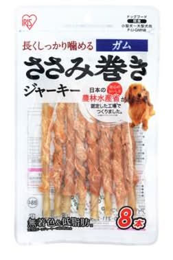 アイリスオーヤマ ささみ巻きジャーキーガム ８本 (85g)