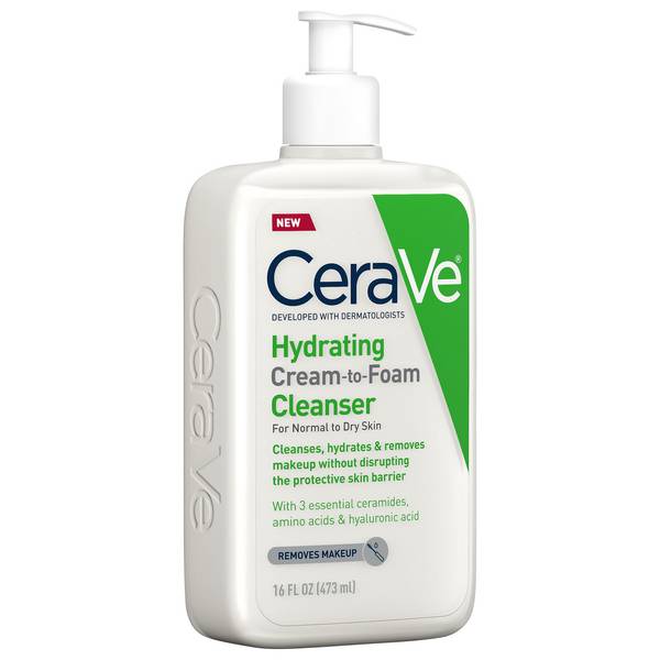 Cerave Hydrating Cream-To-Foam Cleanser