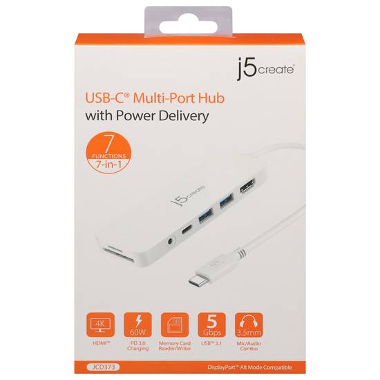 J5create Usb-C Multi-Port Hub With Power Delivery