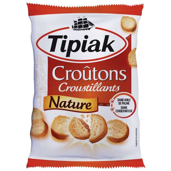 TIPIAK - Croûtons nature croustillants - 90g