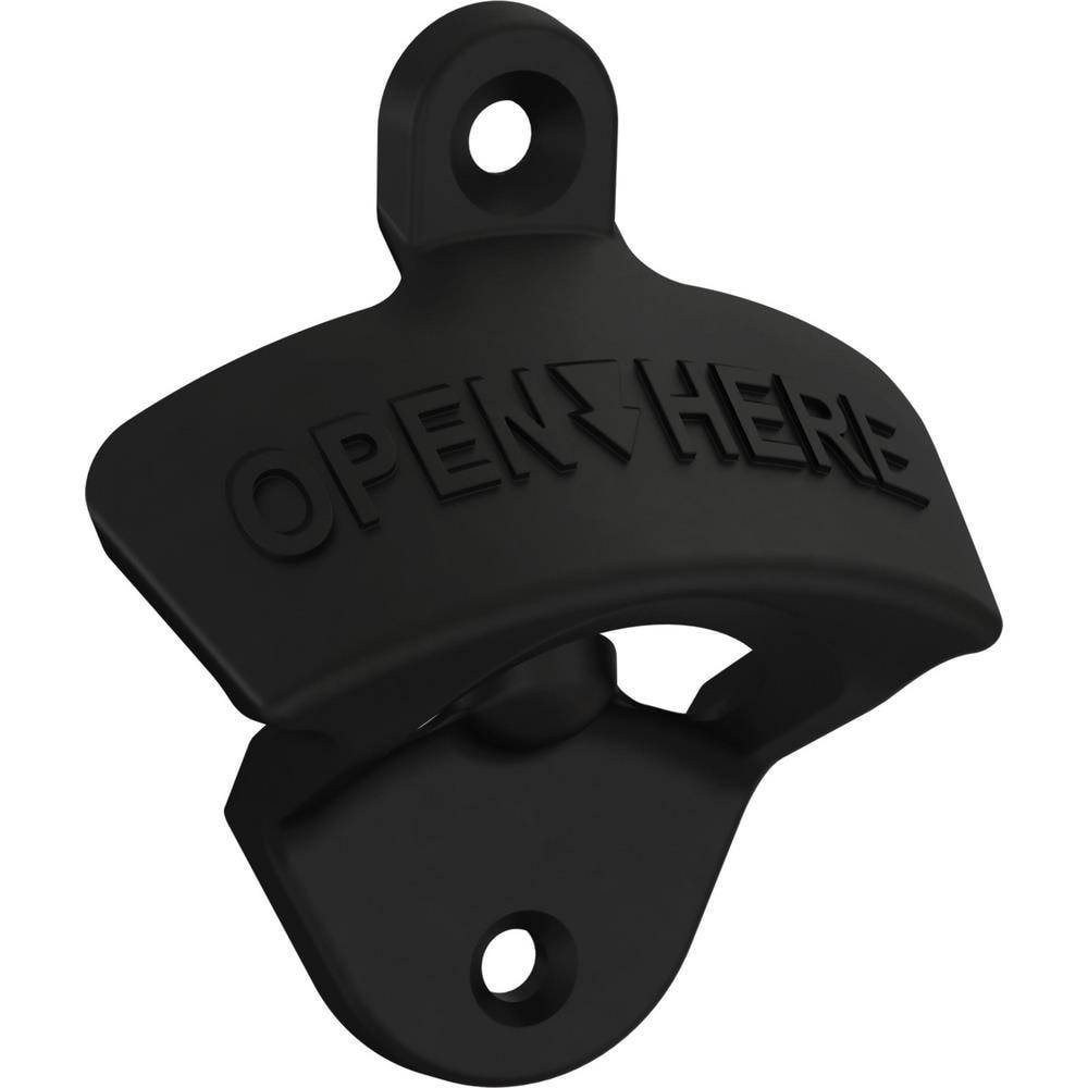 Brainerd Matte Black Manual Wall-mount Bottle Opener | B39745J-FB-C