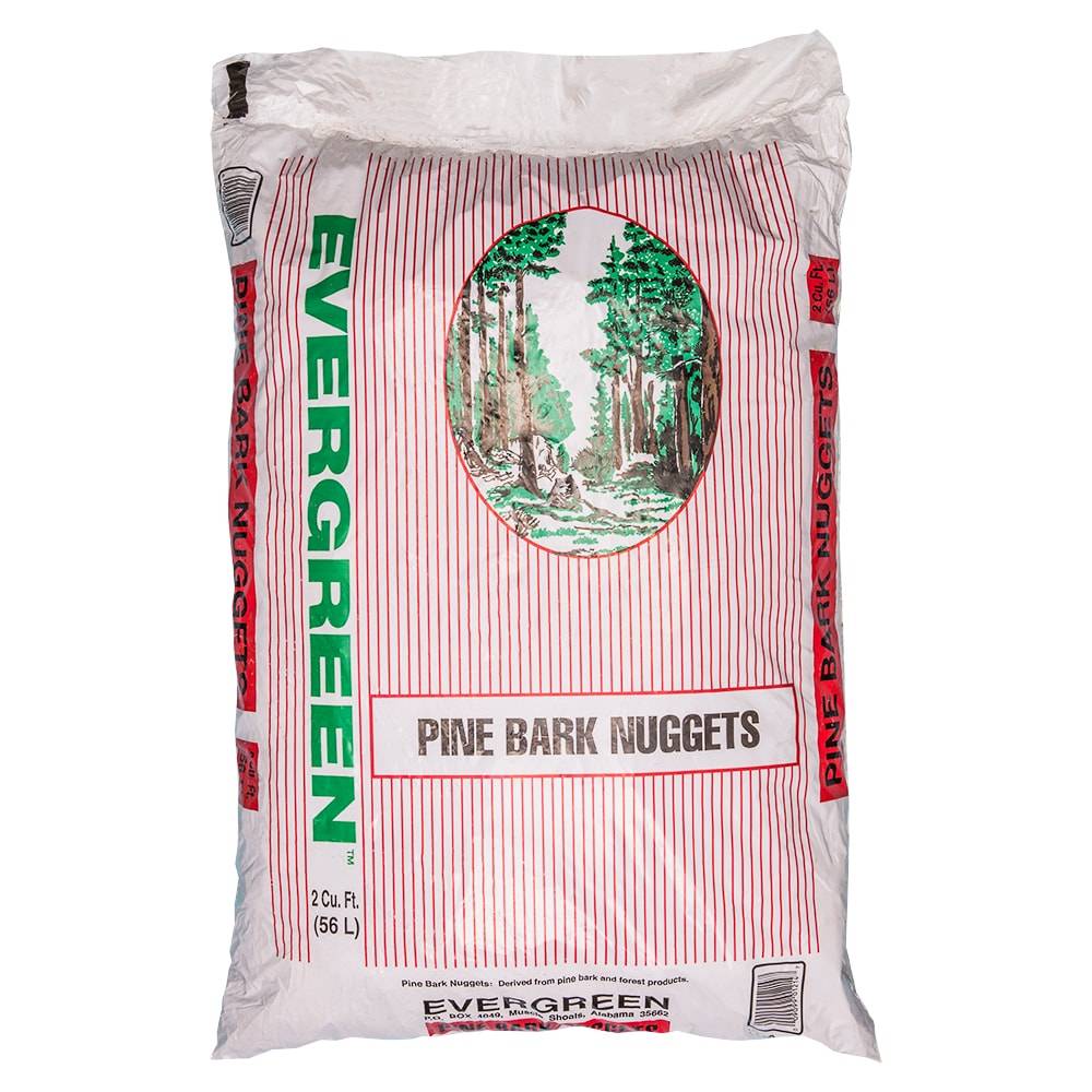 Evergreen 2-cu ft Natural Brown Pine Bark Nuggets Mulch | 648823