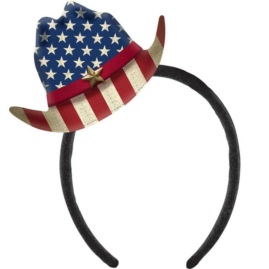 Patriotic Cowboy Hat Headband