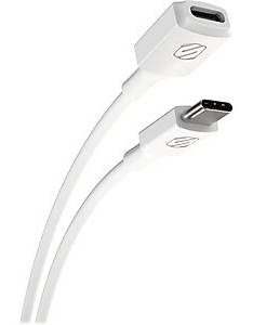 scosche ExtendIt 3ft. USB Type-C Cable, Female to Male, White (USBCEXT3WT-SP)