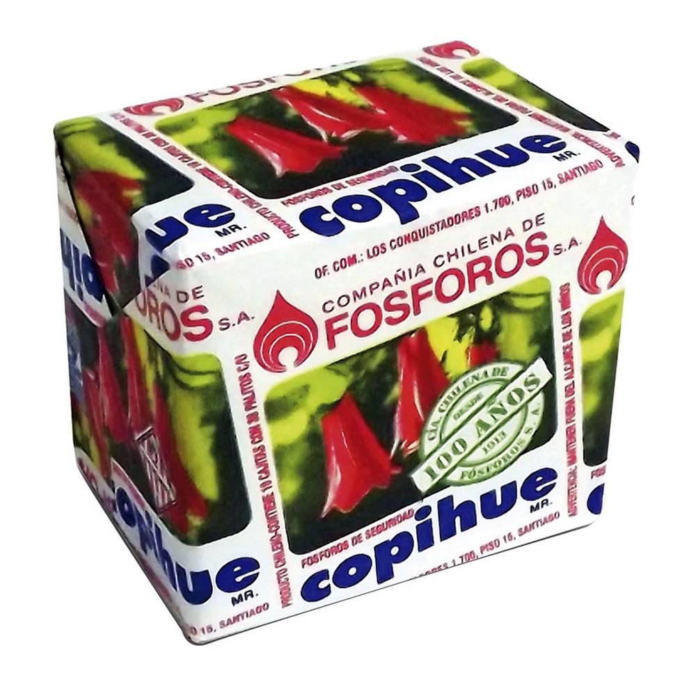 Copihue · Fósforos (10 x 38 un)