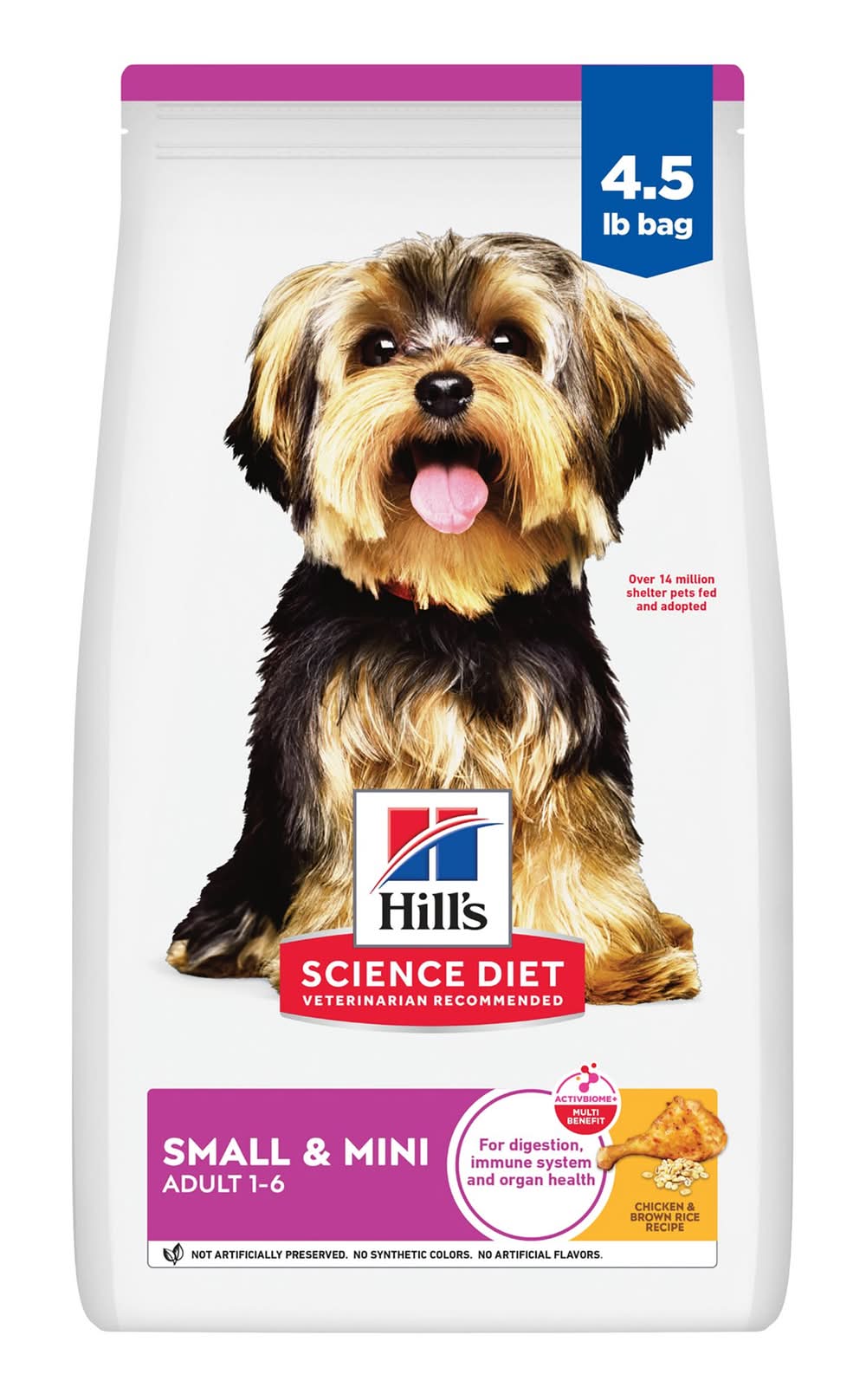 Hill's® Science Diet® Small & Mini Adult Dry Dog Food - Chicken & Brown Rice (Flavor: Chicken Meal & Rice, Size: 4.5 Lb)