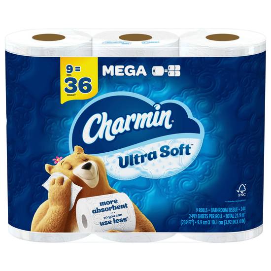 Charmin Ultra Soft Bathroom Tissue (9 ct)