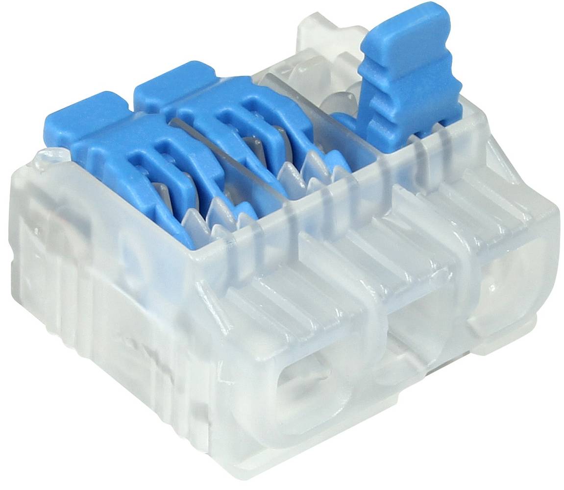 IDEAL Lever Wire Connectors 3-Ports Clear (10-Pack) | 30-01L23