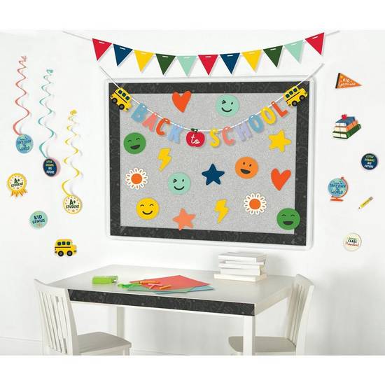 Back to School Cardstock Plastic Classroom Decorating Kit, 67pc