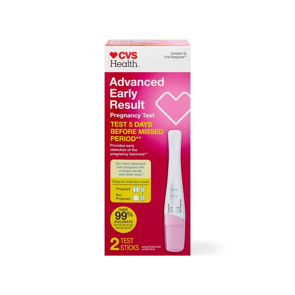 CVS Health Advanced Early Result Pregnancy Test 2 CT