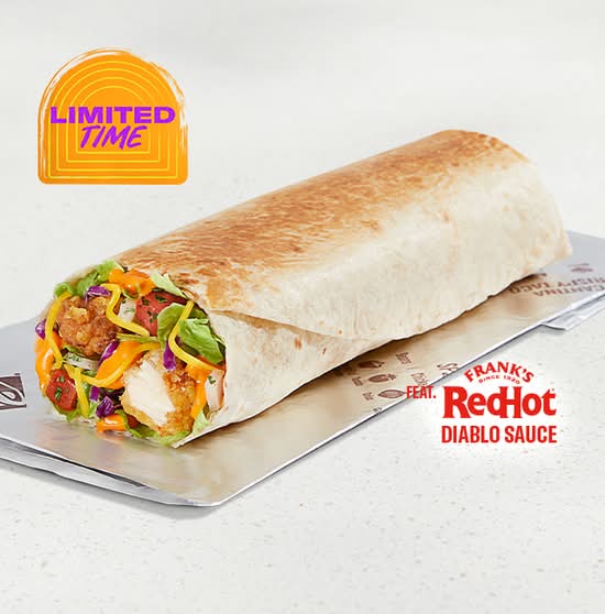 Frank's RedHot® Diablo Crispy Chicken Burrito