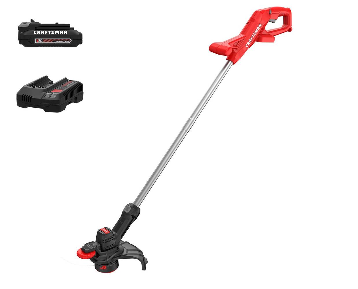 CRAFTSMAN 20-volt Max 10-in Straight Shaft String Trimmer 1.5 Ah (Battery and Charger Included) | CMCST915C1