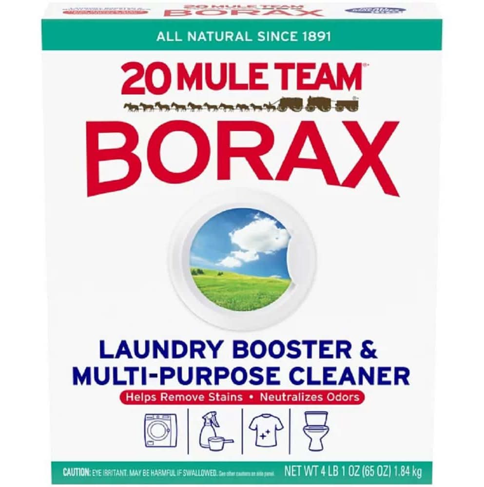 20 Mule Team Borax Laundry Booster And Fabric Stain Remover And Multi-Purpose Household Cleaner, 65 Oz.