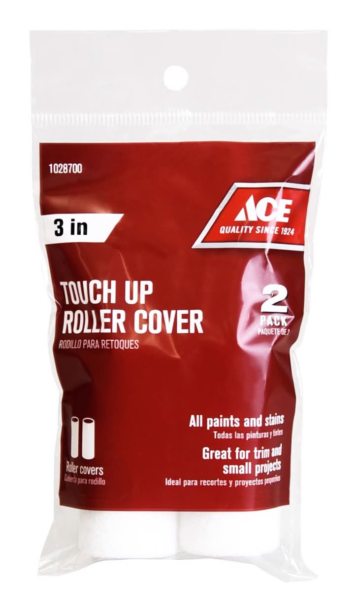ACE Fabric 3 In. W X 1/4 In. Trim Paint Roller Cover 2 Pk