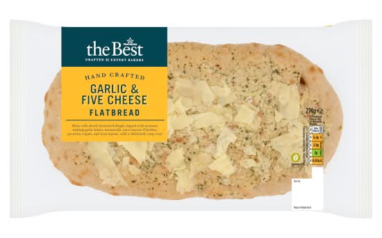 Morrisons Garlic & Five Cheese, The Best Hand Crafted Flatbread (274g)