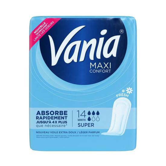 Vania Serviettes Hygiéniques Maxi Confort Fresh Super