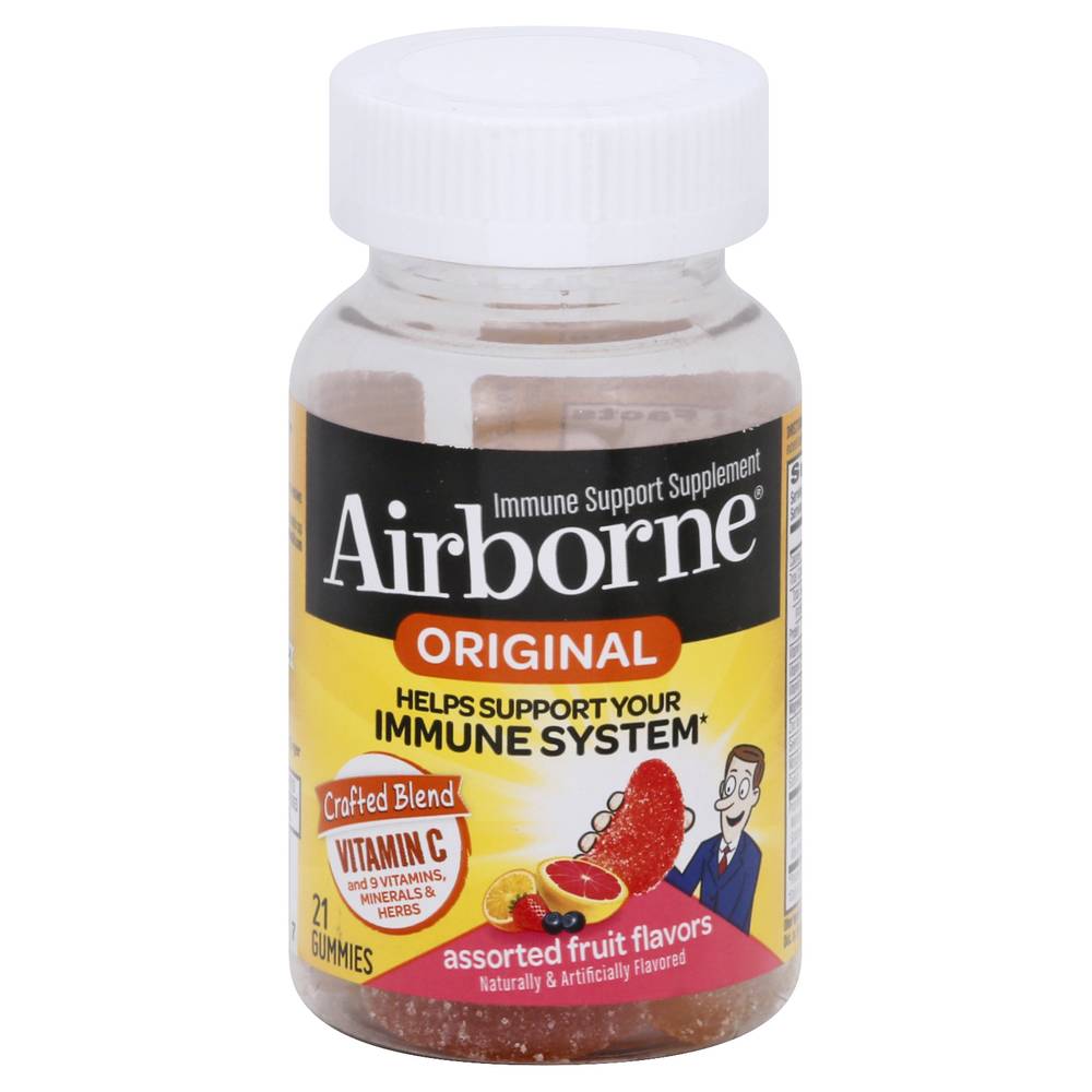 Airborne Original Immune Support Fruit Flavored Gummies, Assorted (21 ct)