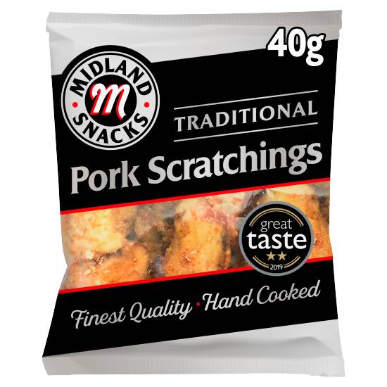 Midland Snacks Traditional Pork Scratchings (40g)