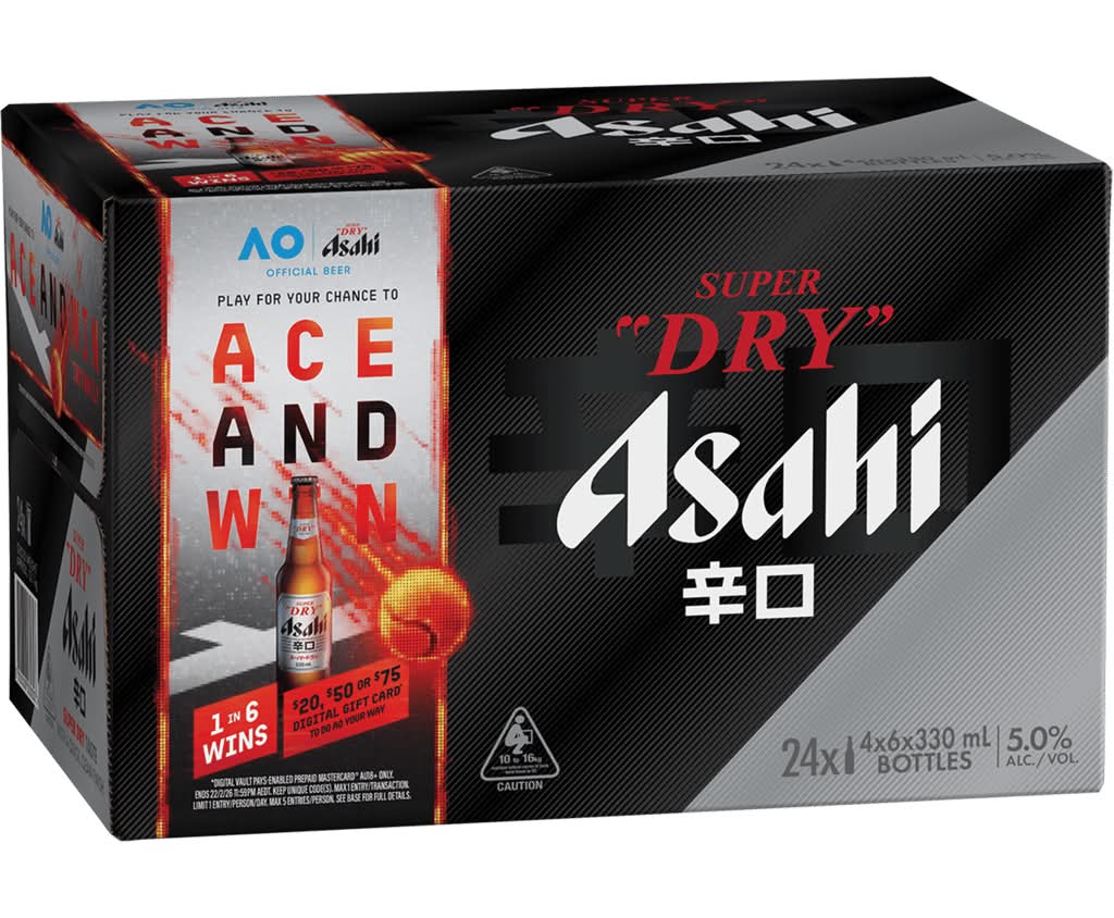 Asahi Super Dry Lager Bottle 24x330ml
