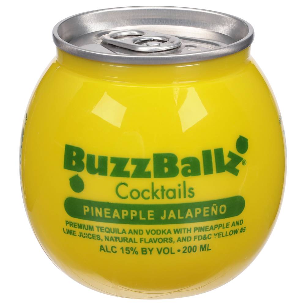 BuzzBallz Cocktails, Pineapple-Jalapeno (200 ml)