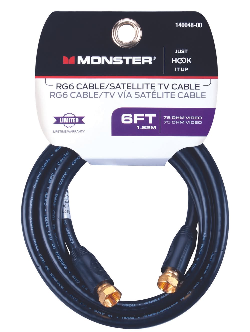 Monster Just Hook It Up 6 Ft. Video Coaxial Cable