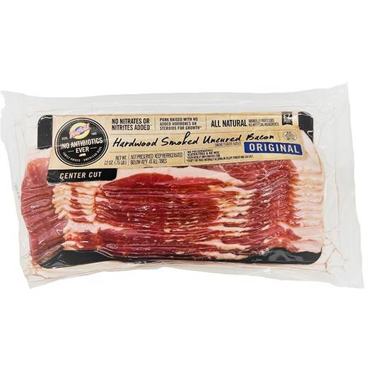 Hatfield Hardwood Smoked Uncured Bacon Center Cut
