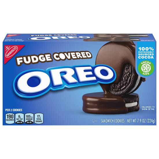 Oreo Chocolate Fudge Covered Sandwich Cookie