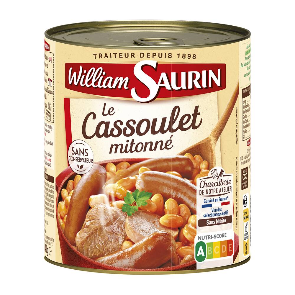 William Saurin - Plat cuisiné cassoulet mitonné