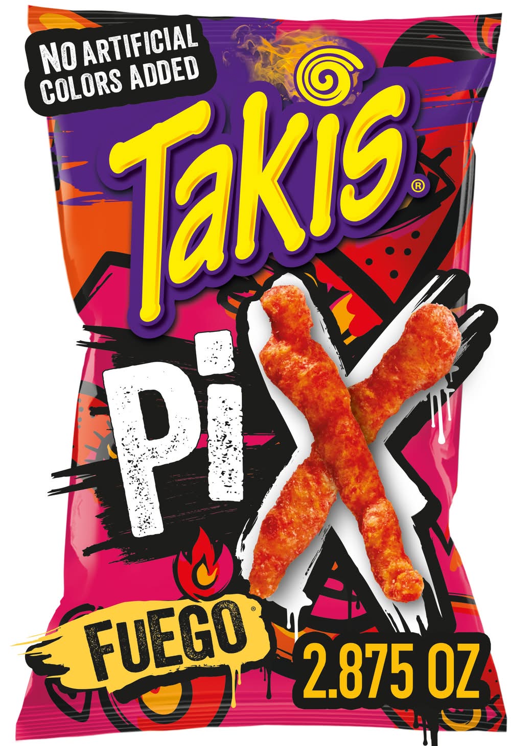 Takis Fuego Pix Corn Puff Snack, Hot Chili Pepper & Lime (2.88 oz)