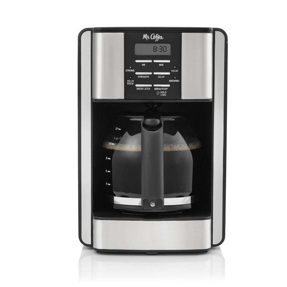 Mr. Coffee 12-Cup Programable Stainless Steel Coffee Maker, Black