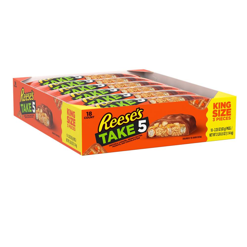 Reese's Take 5 King Size Candy Bar (2.25 oz, 18 ct)