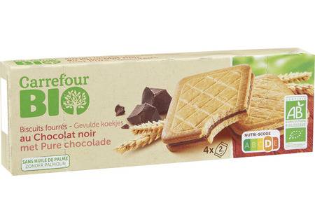 Carrefour Bio - Biscuits bio chocolat noir