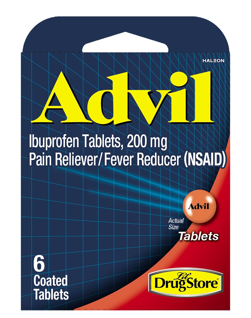 Advil Pain & Fever Reliever Ibuprofen Tablets 200 mg (6 ct)
