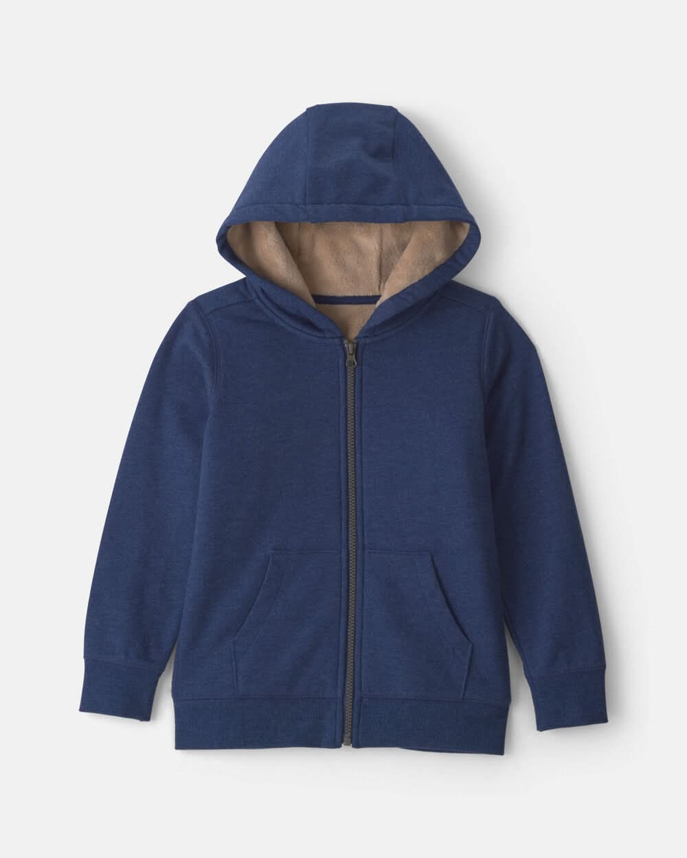 Boys Fleece Zip-Up Hoodie - Navy Blue - 6