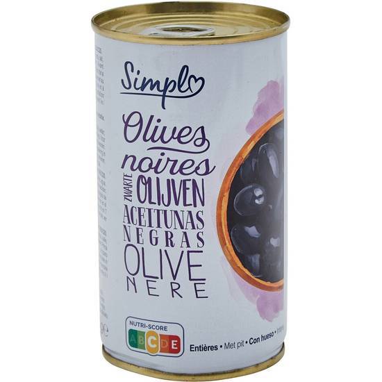 Simpl - Olives noires entières (350g)
