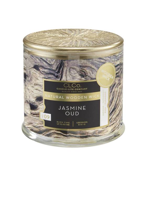 Candle-lite Wooden Wick Candle Jasmine Oud (14 oz)