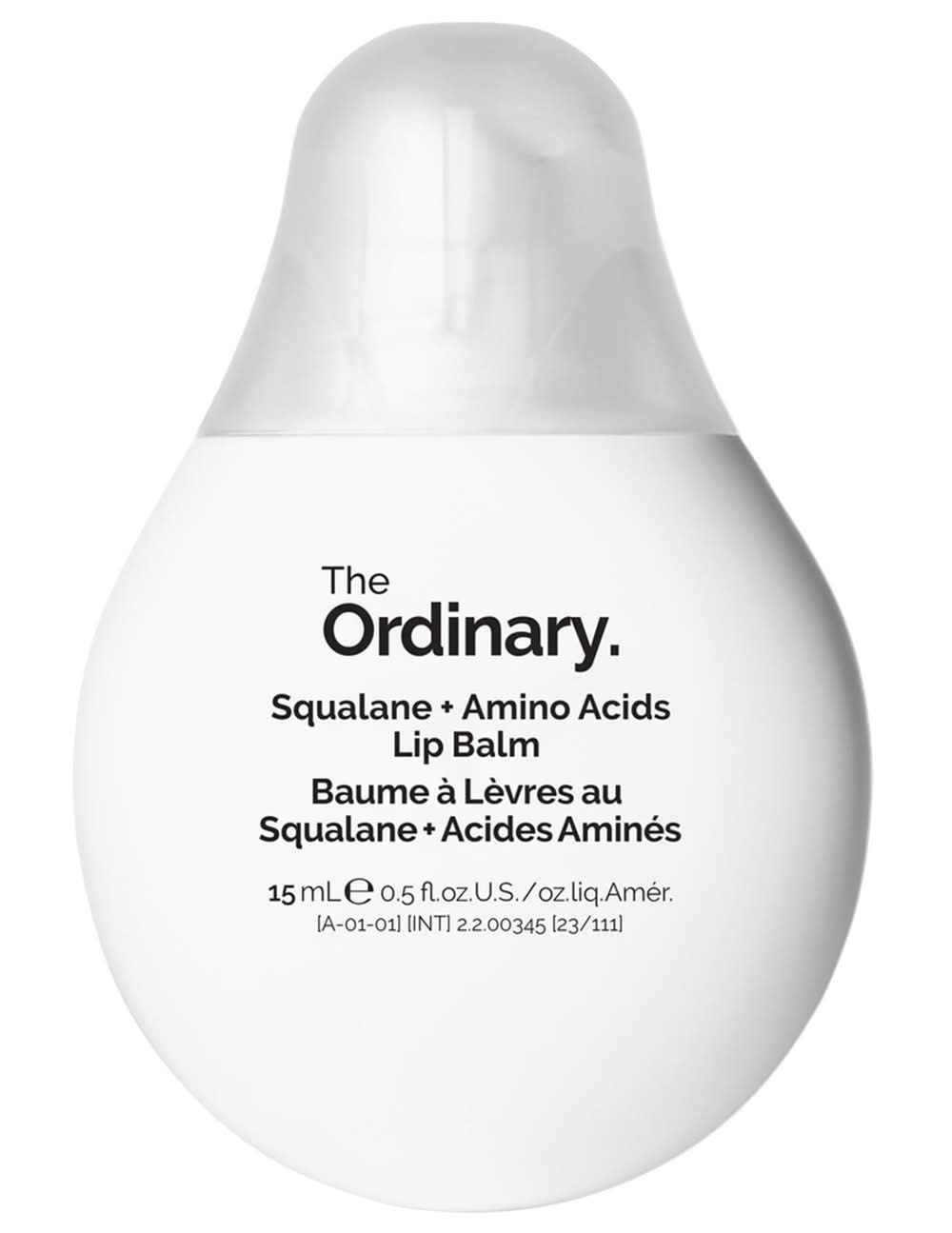 The Ordinary Squalane + Amino Acids Hydrating Lip Balm, for Lips, Elbows, and Cuticles 0.5 oz / 15 ml