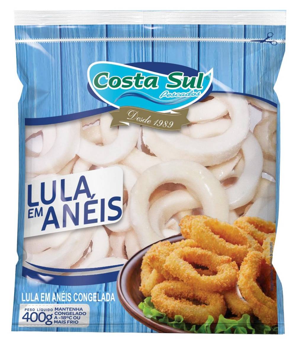 Costa azul lula em anéis (400g)