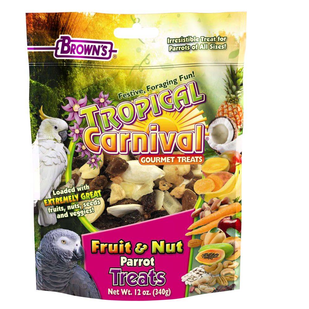 Brown's® Tropical Carnival® Fruit & Nut Parrot Treats (Color: Assorted, Size: 12 Oz)