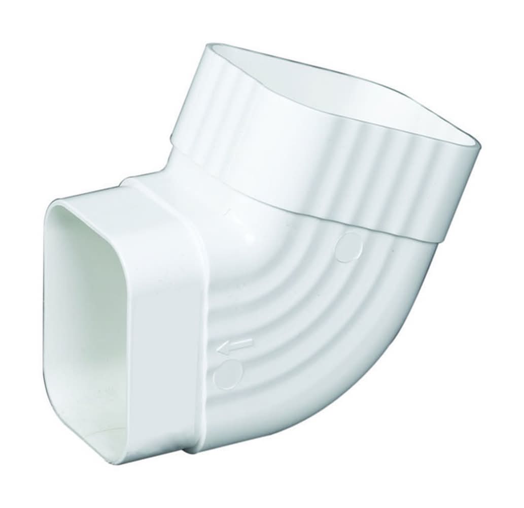 Amerimax 4.5 In. H X 2.5 In. W X 4.5 In. L White Vinyl K Gutter Elbow