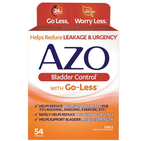 Azo Bladder Control Dietary Supplement with Go-Less (54 ct)