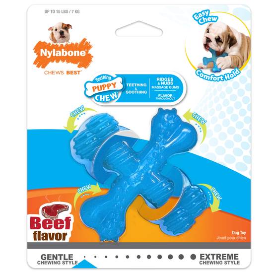 Nylabone Puppy Bone Chew Beef Flavor Teething & Soothing Toy